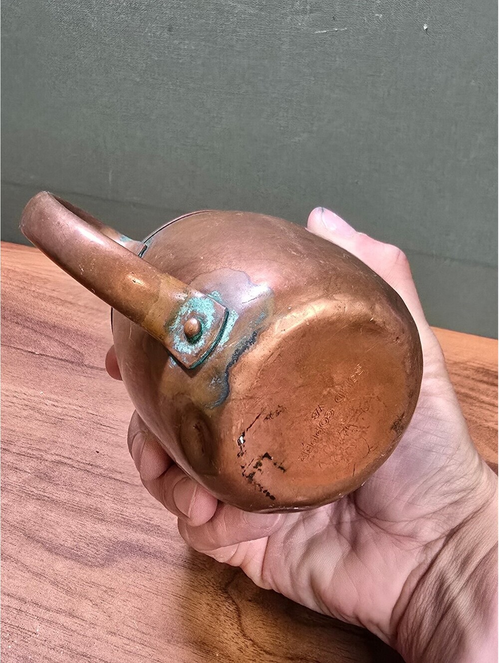 Vintage West Bend Solid Copper Mug Signed Mid Century Moscow Mule Cup WB Logo - Picture 4 of 6